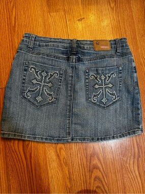 Y2K Studded Denim Skirt